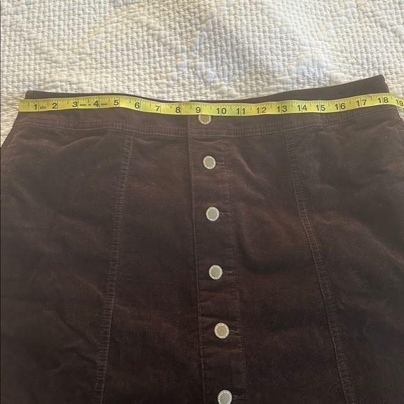 Charter Club Dark Brown Corduroy Skirt Size 14 - Picture 8 of 9